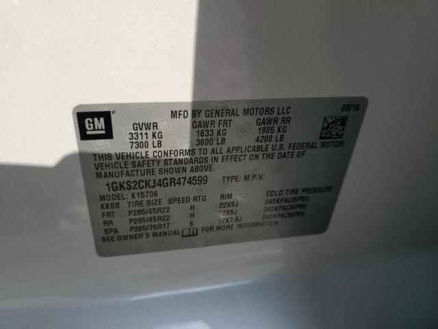 Photo 14 from auction – 2016 GMC YUKON DENA with VIN 1GKS2CKJ4GR474599