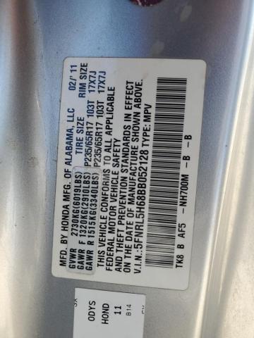Photo 14 from auction – 2011 HONDA ODYSSEY EXL with VIN 5FNRL5H68BB052128