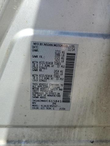 Photo 14 from auction – 2015 NISSAN PATHFINDER with VIN 5N1AR2MN6FC615845