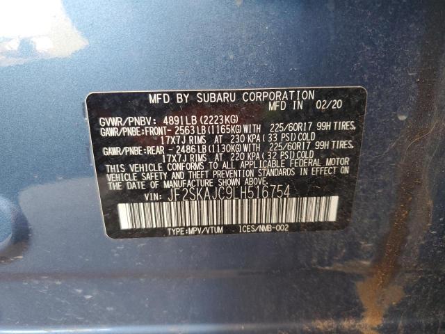 Photo 14 from auction – 2020 SUBARU FORESTER P with VIN JF2SKAJC9LH516754