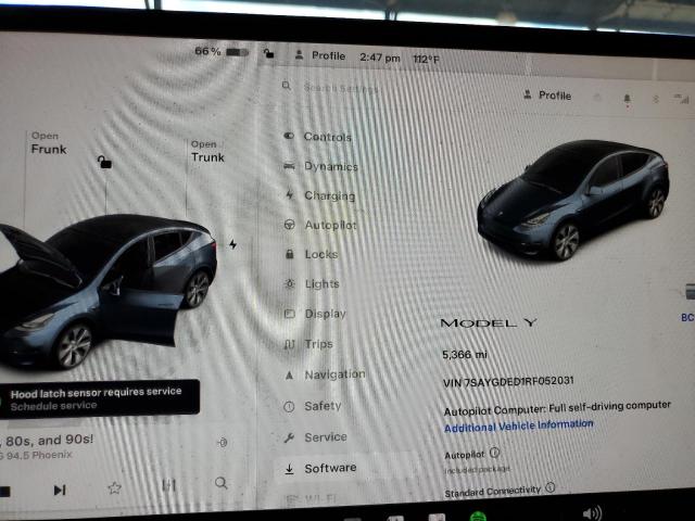 Photo 9 from auction – 2024 TESLA MODEL Y with VIN 7SAYGDED1RF052031