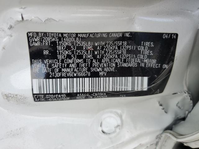 Photo 14 from auction – 2014 TOYOTA RAV4 LIMIT with VIN 2T3DFREV6EW166678
