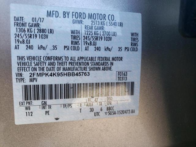 Foto 14 de la subasta – 2017 FORD EDGE TITAN con VIN 2FMPK4K95HBB45763