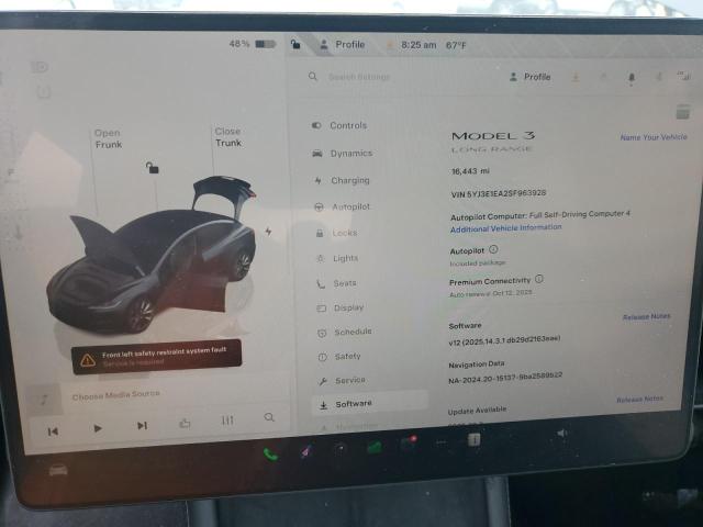 Photo 9 from auction – 2025 TESLA MODEL 3 with VIN 5YJ3E1EA2SF963928