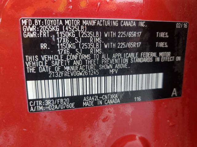 Photo 14 from auction – 2016 TOYOTA RAV4 LE with VIN 2T3ZFREV0GW261245