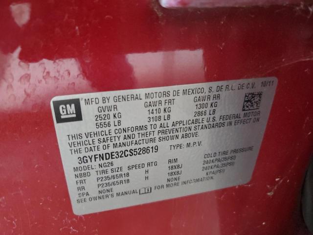 Photo 14 from auction – 2012 CADILLAC SRX LUXURY COLLECTION with VIN 3GYFNDE32CS528619