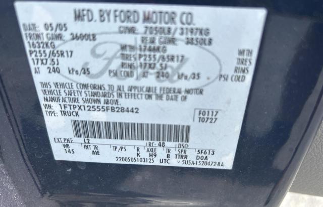 Photo 10 from auction – 2005 FORD F150 with VIN 1FTPX12555FB28442