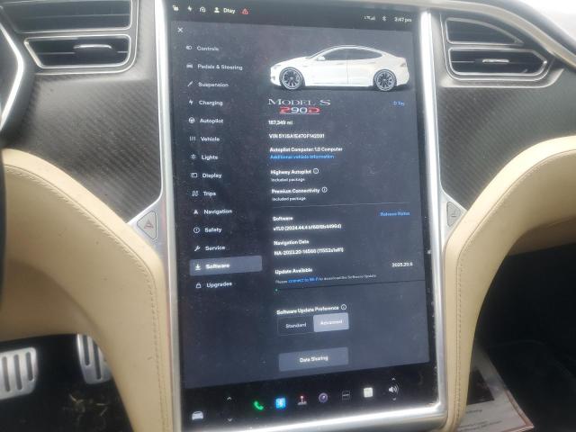 Photo 9 from auction – 2016 TESLA MODEL S with VIN 5YJSA1E47GF142591