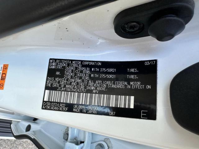 Photo 10 from auction – 2017 LEXUS LX 570 with VIN JTJHY7AX7H4243757