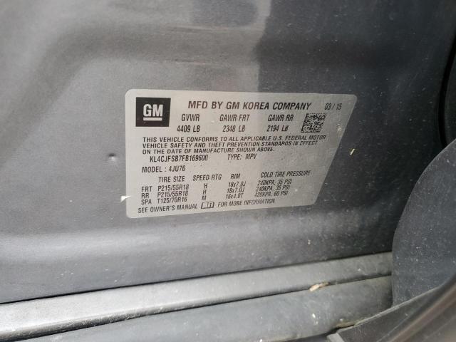 Photo 14 from auction – 2015 BUICK ENCORE CONVENIENCE with VIN KL4CJFSB7FB169600
