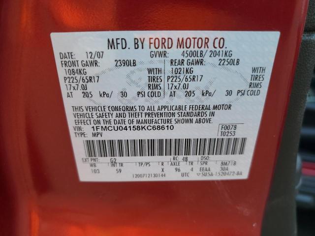 Photo 14 from auction – 2008 FORD ESCAPE LIMITED with VIN 1FMCU04158KC68610