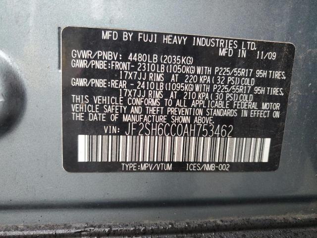 Photo 14 from auction – 2010 SUBARU FORESTER 2 with VIN JF2SH6CC0AH753462