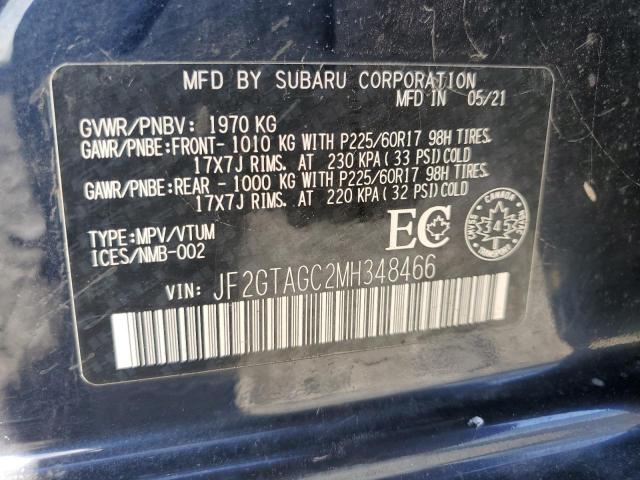 Photo 14 from auction – 2021 SUBARU CROSSTREK with VIN JF2GTAGC2MH348466