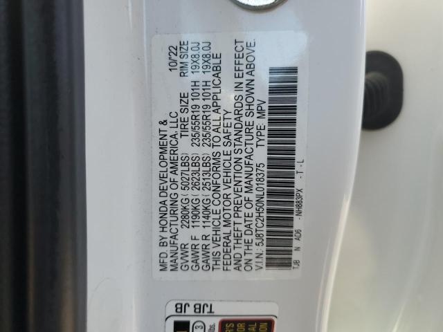 Photo 14 from auction – 2022 ACURA RDX TECHNO with VIN 5J8TC2H50NL018375