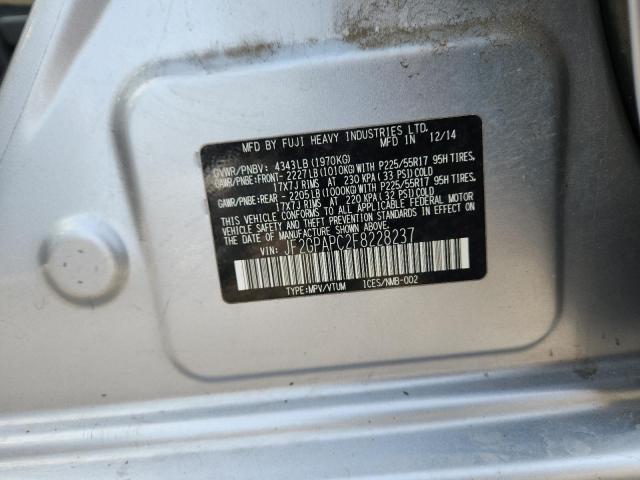 Photo 14 from auction – 2015 SUBARU XV CROSSTR with VIN JF2GPAPC2F8228237