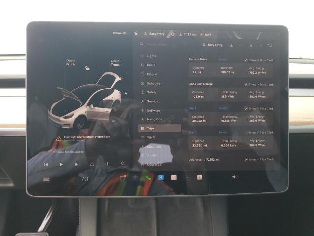 Photo 9 from auction – 2022 TESLA MODEL Y with VIN 7SAYGDEE5NF394553