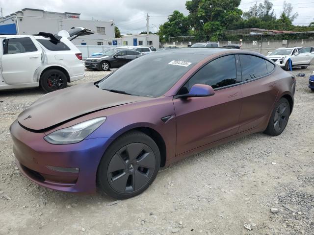 TESLA MODEL 3 2022 with VIN 5YJ3E1EB8NF345865 - Photo from auction
