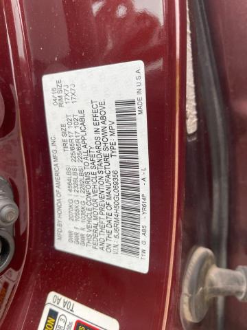 Photo 10 from auction – 2016 HONDA CR-V EX with VIN 5J6RM4H50GL069356