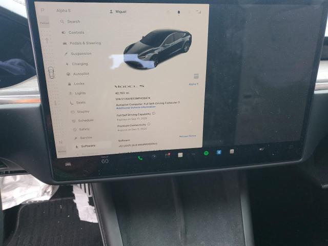 Photo 9 from auction – 2021 TESLA MODEL S with VIN 5YJSA1E53MF439474