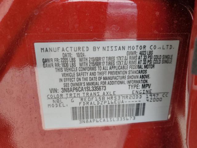 Photo 14 from auction – 2025 NISSAN KICKS SV with VIN 3N8AP6CA1SL335673