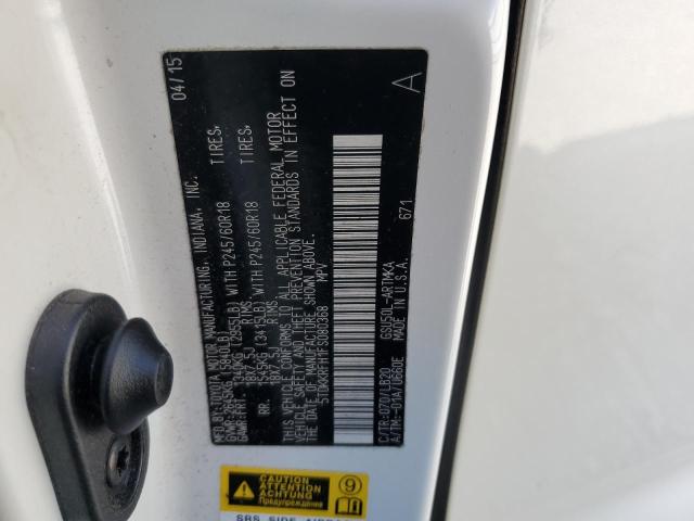 Photo 14 from auction – 2015 TOYOTA HIGHLANDER XLE with VIN 5TDKKRFH1FS080368