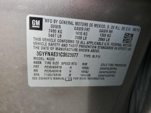 Photo 14 from auction – 2012 CADILLAC SRX LUXURY with VIN 3GYFNAE31CS623977