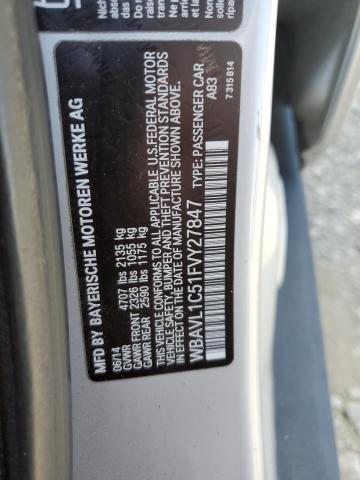 Photo 14 from auction – 2015 BMW X1 XDRIVE2 with VIN WBAVL1C51FVY27847