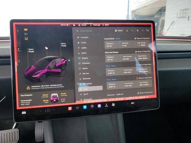 Photo 9 from auction – 2025 TESLA MODEL 3 with VIN 5YJ3E1EA1SF907138