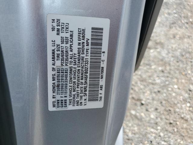 Photo 14 from auction – 2015 HONDA ODYSSEY EX with VIN 5FNRL5H46FB027331