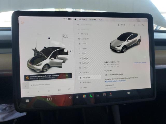 Photo 9 from auction – 2021 TESLA MODEL Y with VIN 5YJYGAEE4MF274656