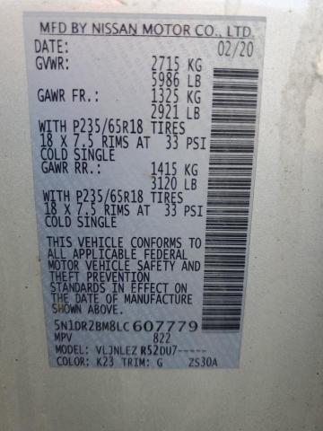 Photo 14 from auction – 2020 NISSAN PATHFINDER with VIN 5N1DR2BM8LC607779