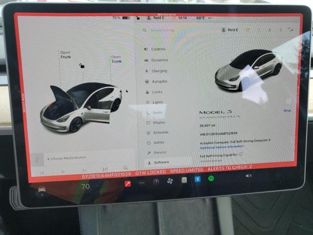 Photo 9 from auction – 2021 TESLA MODEL 3 with VIN 5YJ3E1EA4MF021639
