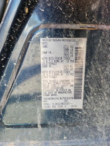 Photo 14 from auction – 2014 NISSAN PATHFINDER with VIN 5N1AR2MN7EC670349