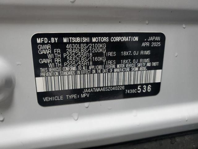 Photo 14 from auction – 2025 MITSUBISHI ECLIPSE CR with VIN JA4ATWAA6SZ040226