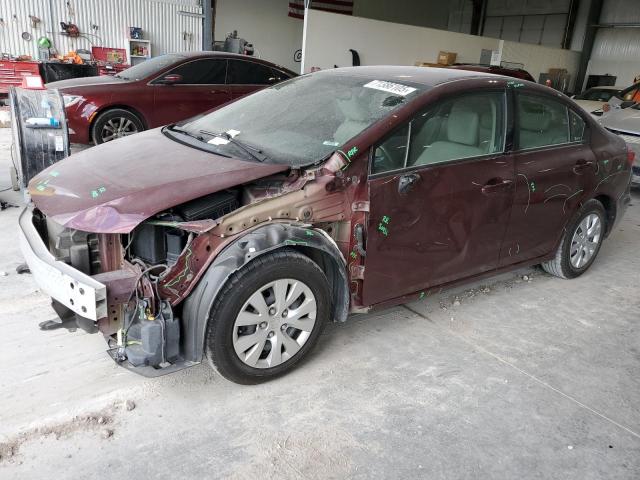 HONDA CIVIC LX 2012 with VIN 2HGFB2F5XCH569829 - Photo from auction