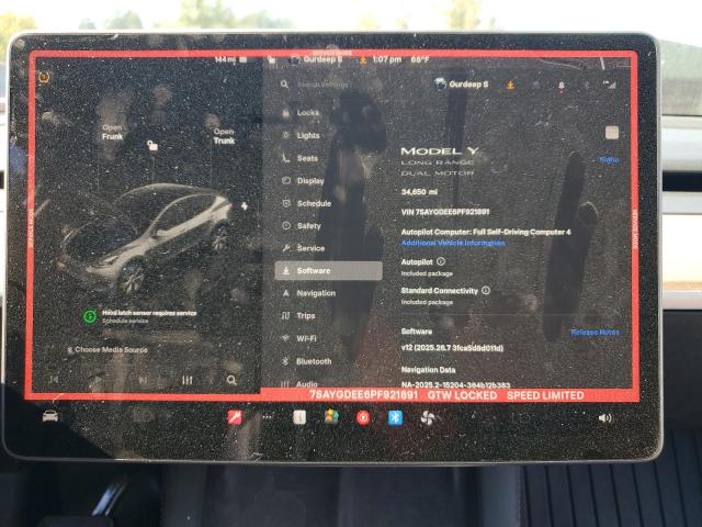 Photo 9 from auction – 2023 TESLA MODEL Y with VIN 7SAYGDEE6PF921891