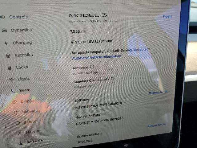 Photo 9 from auction – 2020 TESLA MODEL 3 with VIN 5YJ3E1EA8LF744909