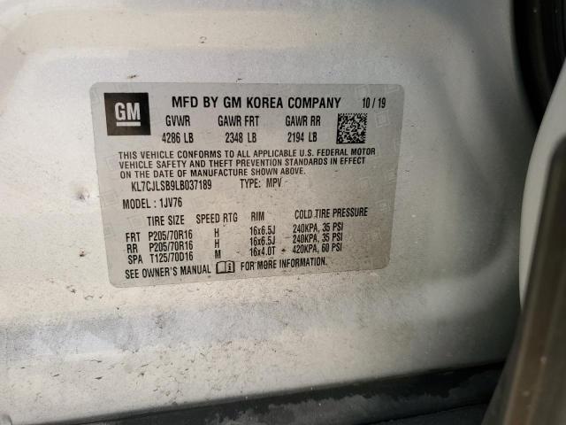 Photo 14 from auction – 2020 CHEVROLET TRAX 1LT with VIN KL7CJLSB9LB037189