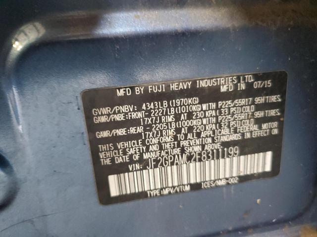 Photo 14 from auction – 2015 SUBARU XV CROSSTR with VIN JF2GPAMC2F8311199