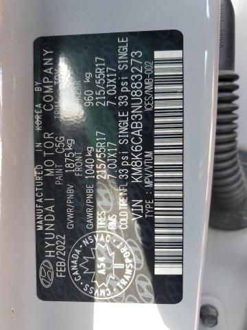 Photo 14 from auction – 2022 HYUNDAI KONA SEL with VIN KM8K6CAB3NU883273