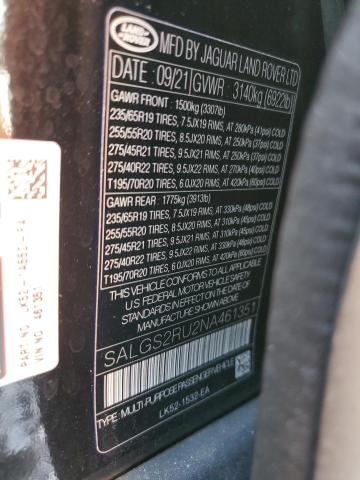 Photo 14 from auction – 2022 LAND ROVER RANGE ROVE with VIN SALGS2RU2NA461351