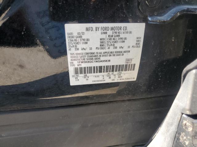 Photo 14 from auction – 2022 FORD EXPLORER S with VIN 1FM5K8GC1NGA95838