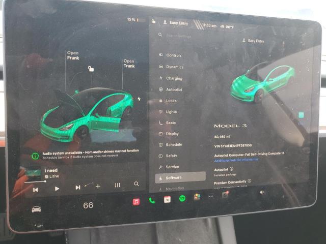 Photo 9 from auction – 2023 TESLA MODEL 3 with VIN 5YJ3E1EA4PF397956