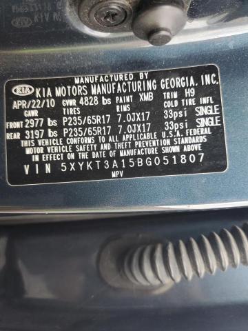 Photo 14 from auction – 2011 KIA SORENTO BASE with VIN 5XYKT3A15BG051807