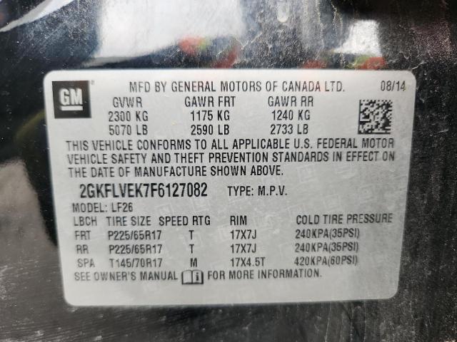 Photo 14 from auction – 2015 GMC TERRAIN SLE with VIN 2GKFLVEK7F6127082