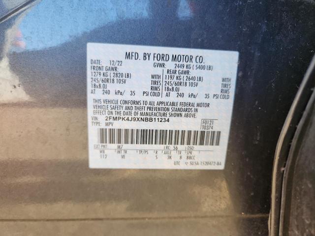 Photo 14 from auction – 2022 FORD EDGE SEL with VIN 2FMPK4J9XNBB11234