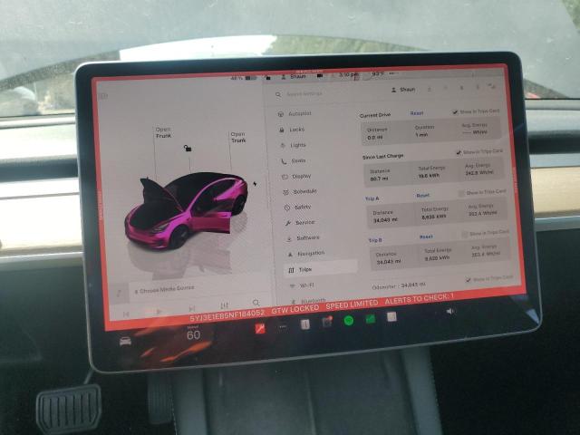 Photo 9 from auction – 2022 TESLA MODEL 3 with VIN 5YJ3E1EB5NF184052