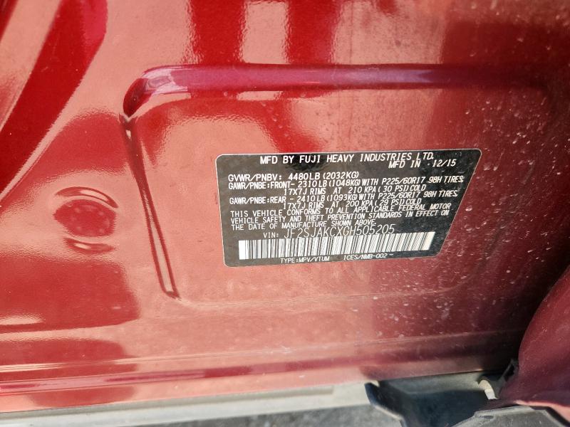 Photo 14 from auction – 2016 SUBARU FORESTER 2 with VIN JF2SJAKCXGH505205