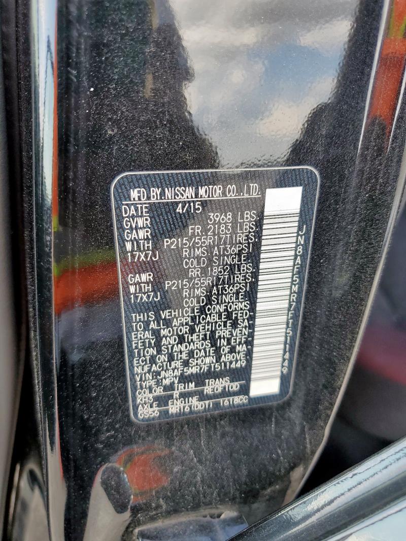 Photo 14 from auction – 2015 NISSAN JUKE S with VIN JN8AF5MR7FT511449