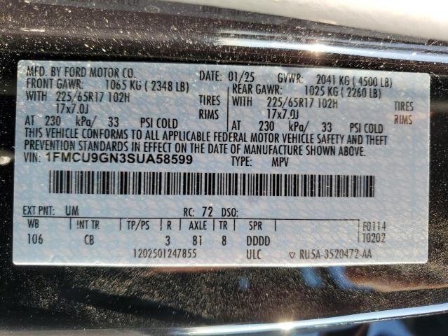 Photo 14 from auction – 2025 FORD ESCAPE ACT with VIN 1FMCU9GN3SUA58599